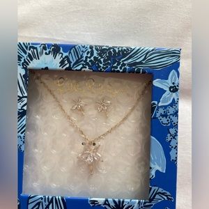 Ladies Lilly Pulitzer necklace & earrings GWP set.  Never worn or opened